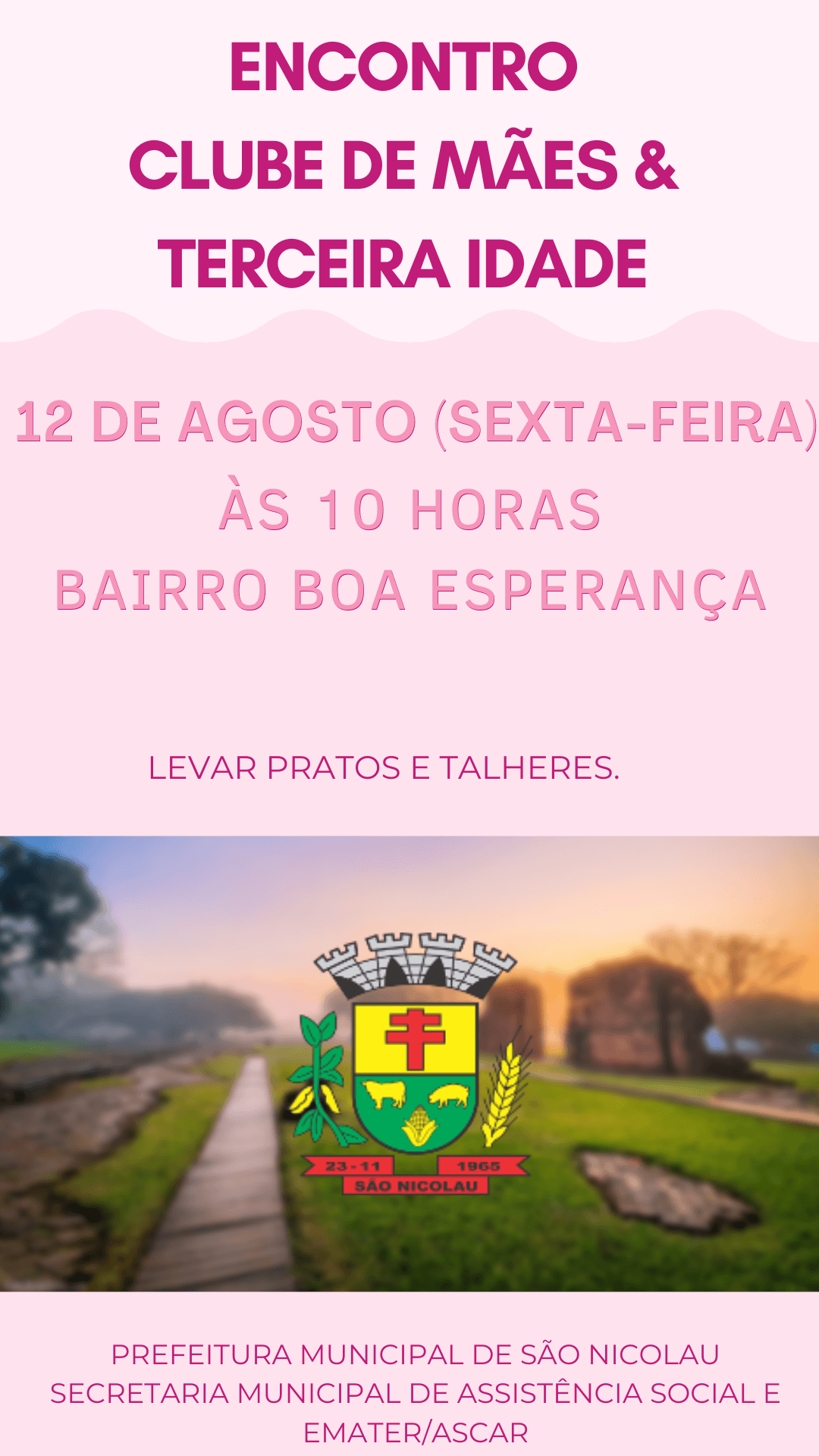 ENCONTRO CLUBE DE MÃES E TERCEIRA IDADE